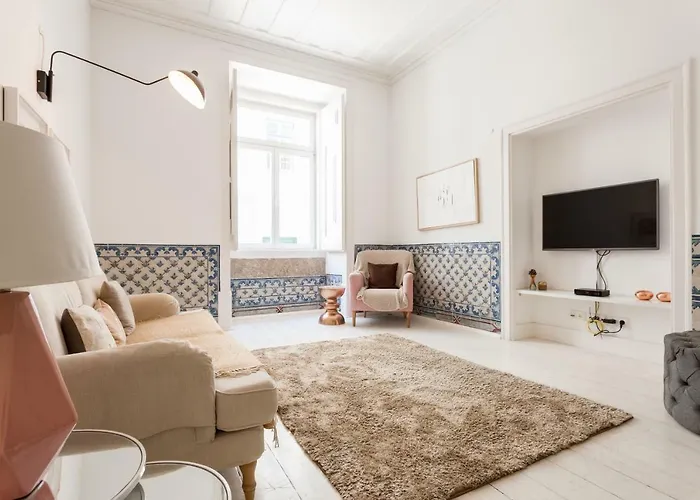Baixa Tile Blue Two-Bedroom Apartment - By Lu Holidays