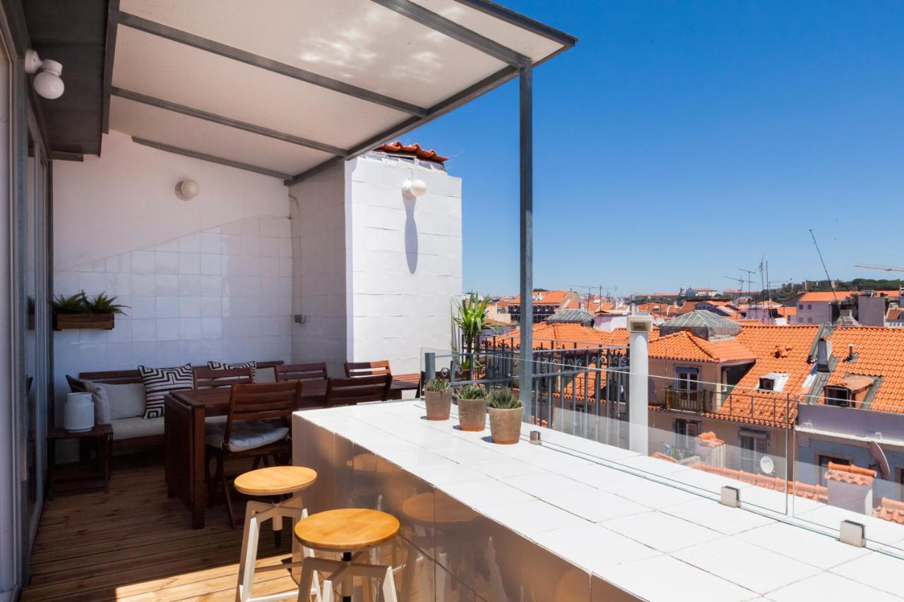 Appartement Amazing Rooftop Terrace With River And Historic View 4 Bedrooms 4 Bathrooms Ac 19th Century Building Chiado Lisboa