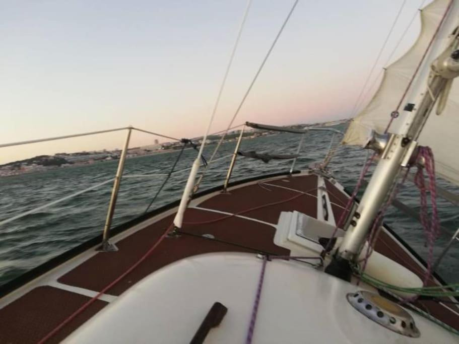 Sailboat In Belem, Romantic Sleep, Romantic Night. Lisboa