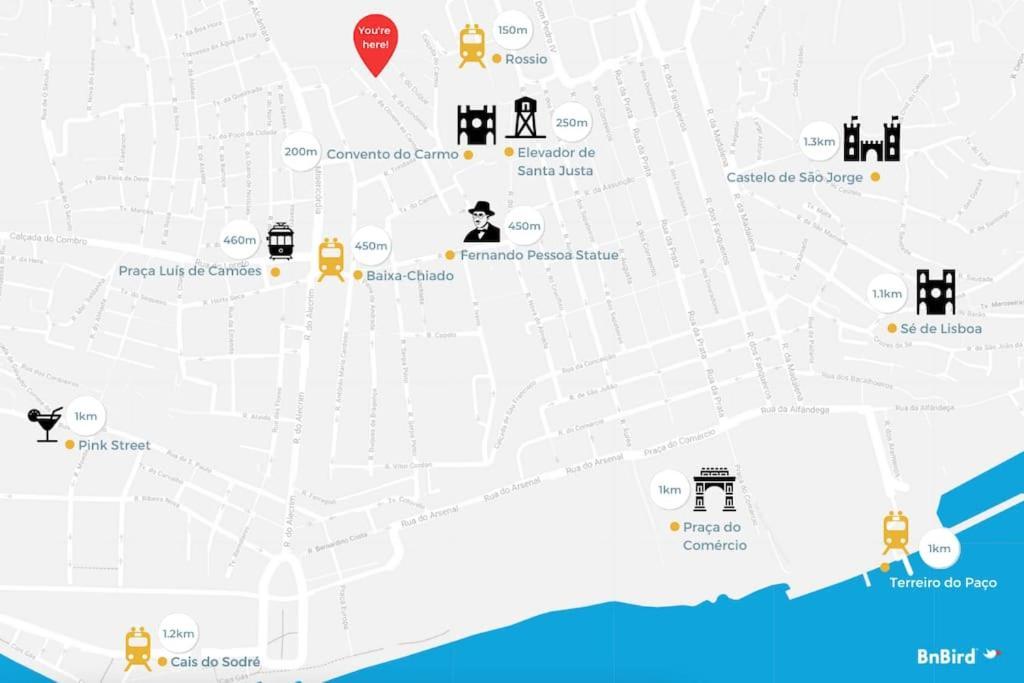 Appartement Chiado 1br Flat - Lisbon's Downtown *